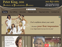 Tablet Screenshot of peterkingdds.com